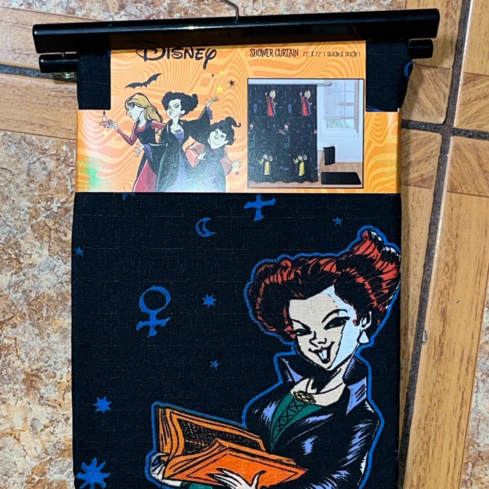 Disney Hocus Pocus Halloween Fabric Shower Curtain